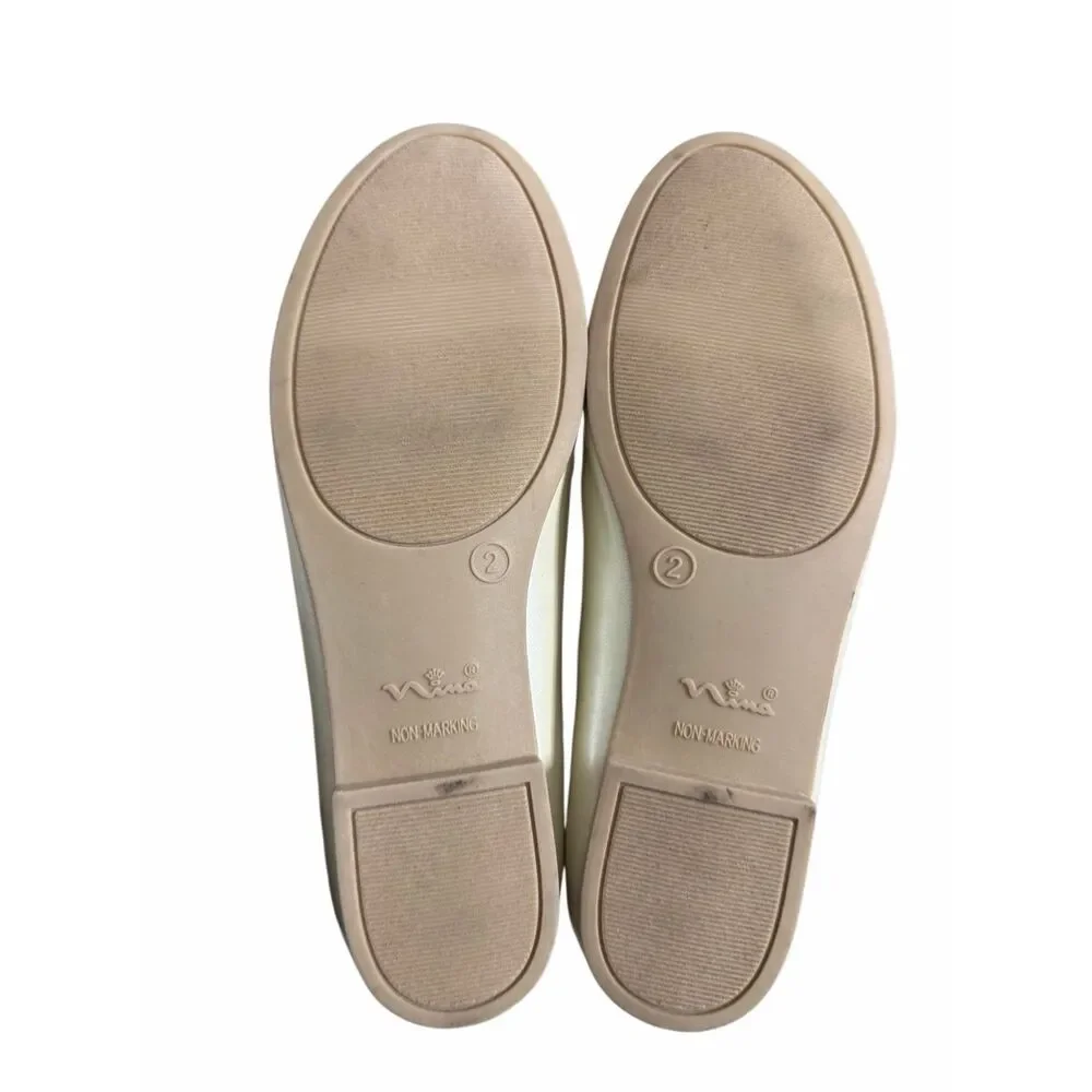Nina Flats Big Girl Kids Size‎ 2 Slip On Casual Shoes With Bow Ballets